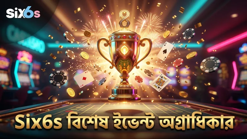 বিশেষ ইভেন্ট ও বোনাসে Six6s ভিআইপি সদস্যদের অগ্রাধিকার দেওয়া হয়।